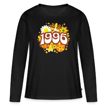 Hippi 30 Jahre Frau Geburtstag 1996 - Frauen Premium Bio Langarmshirt - Schwarz - Vorne - Julia (174cm)