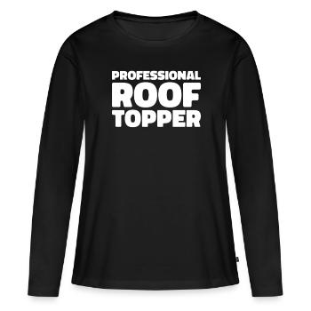 Couvreur - T-shirt manches longues Premium bio Femme - noir - Devant - Julia (174cm)