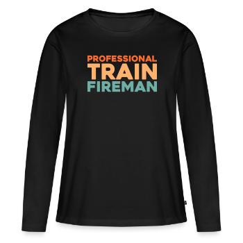 Firefighter Training Training - Women's Premium Organic Long Sleeve Shirt - black - Front - Julia (174cm)