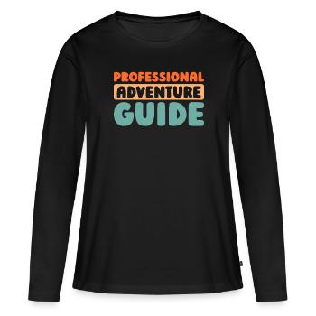 Tour guide - Women's Premium Organic Long Sleeve Shirt - black - Front - Julia (174cm)