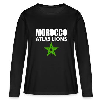 Maroc - T-shirt manches longues Premium bio Femme - noir - Devant - Julia (174cm)