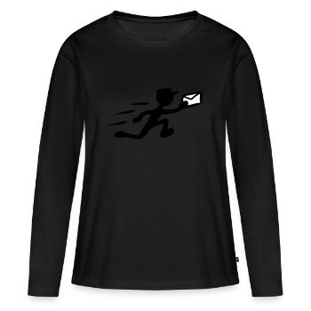 Postiers livreurs coursier facteur l’idée de cadeau - T-shirt manches longues Premium bio Femme - noir - Devant - Julia (174cm)