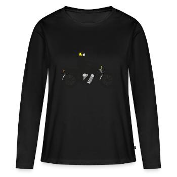 motorcyclist - Women's Premium Organic Long Sleeve Shirt - black - Front - Julia (174cm)