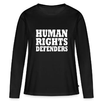 Human rights defenders - Women's Premium Organic Long Sleeve Shirt - black - Front - Julia (174cm)
