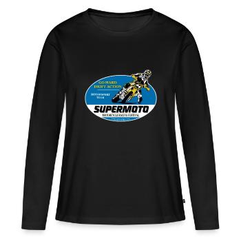 Supermoto - Supermotard - Women's Premium Organic Long Sleeve Shirt - black - Front - Julia (174cm)