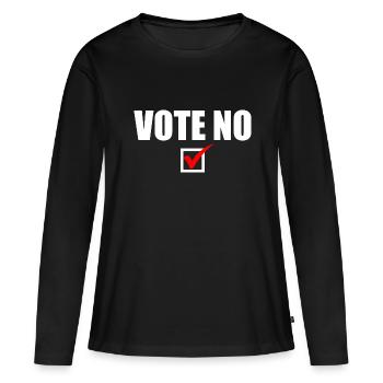 Vote no - T-shirt manches longues Premium bio Femme - noir - Devant - Julia (174cm)