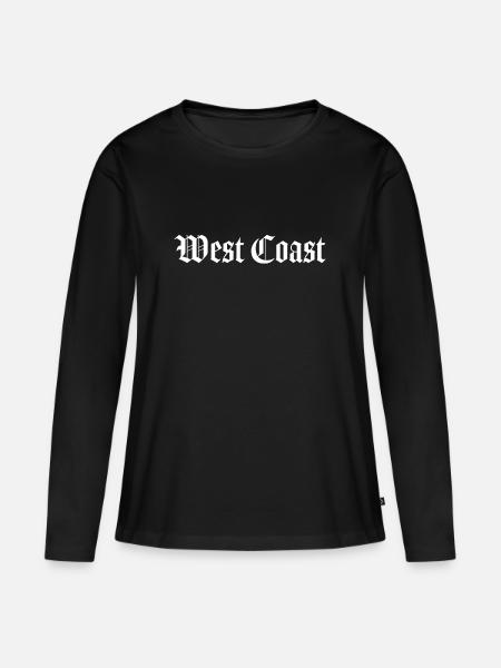 West Coast Hip Hop Rap West Side Geschenk - Frauen Premium Bio Langarmshirt - Schwarz