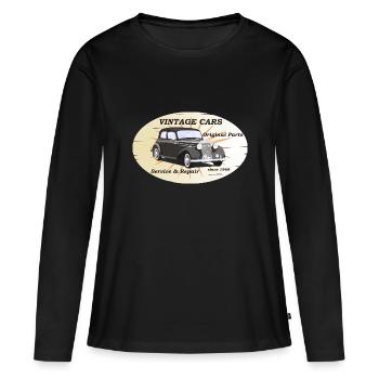 Vintage Cars, Classic Cars - Women's Premium Organic Long Sleeve Shirt - black - Front - Julia (174cm)
