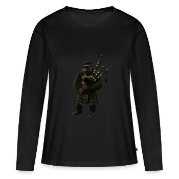 Cornemuse Gorilla - T-shirt manches longues Premium bio Femme - noir - Devant - Julia (174cm)