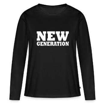 New generation - Frauen Premium Bio Langarmshirt - Schwarz - Vorne - Julia (174cm)