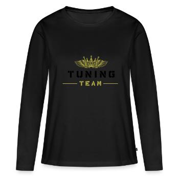 Équipe de tuning - T-shirt manches longues Premium bio Femme - noir - Devant - Julia (174cm)