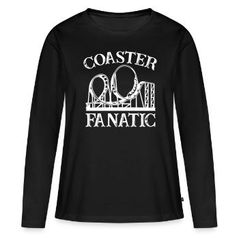 Roller Coaster Fanatic - Women's Premium Organic Long Sleeve Shirt - black - Front - Julia (174cm)