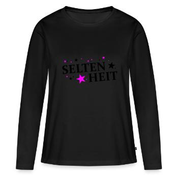 Seltenheit Selten Limitiert - Frauen Premium Bio Langarmshirt - Schwarz - Vorne - Julia (174cm)