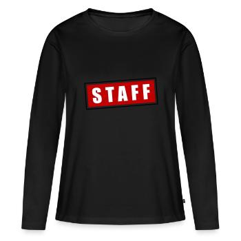 staff - T-shirt manches longues Premium bio Femme - noir - Devant - Julia (174cm)