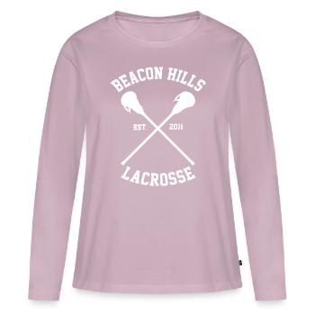 Beacon Hills Grafik - Frauen Premium Bio Langarmshirt - Altrosa - Vorne - Julia (174cm)