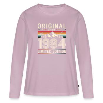 40th Birthday Gift Husband April Vintage 1984 - Women's Premium Organic Long Sleeve Shirt - dusky pink - Front - Julia (174cm)