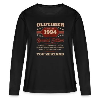 Oldtimer 1994 Jahrgang 1994 Geburtstag 1994 - Frauen Premium Bio Langarmshirt - Schwarz - Vorne - Julia (174cm)