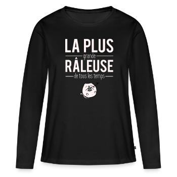 La plus grande râleuse chieuse râler humour - T-shirt manches longues Premium bio Femme - noir - Devant - Julia (174cm)