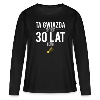 Ta gwiazda spadla 30 lat temu - T-shirt manches longues Premium bio Femme - noir - Devant - Julia (174cm)
