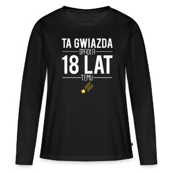 Ta gwiazda spadla 18 lat temu - T-shirt manches longues Premium bio Femme - noir - Devant - Julia (174cm)
