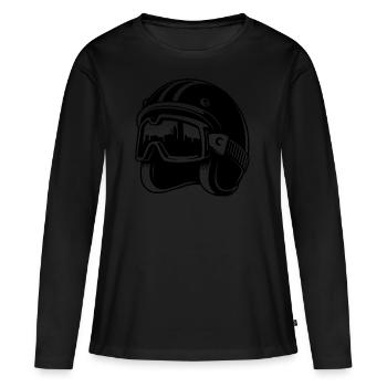 race helmet - Women's Premium Organic Long Sleeve Shirt - black - Front - Julia (174cm)