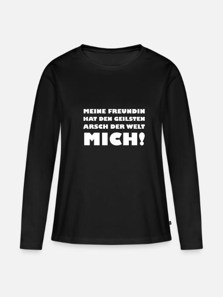 geiler Arsch - Frauen Premium Bio Langarmshirt - Schwarz