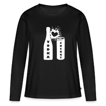 Vodka Energy - T-shirt manches longues Premium bio Femme - noir - Devant - Julia (174cm)