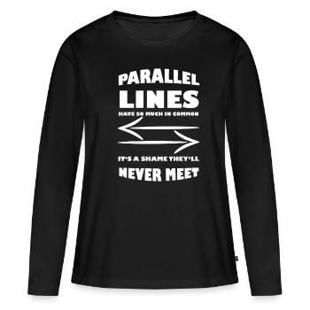 Mathematisch Mathe Mathelehrer Mathematiker - Frauen Premium Bio Langarmshirt - Schwarz - Vorne - Julia (174cm)