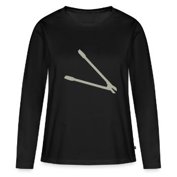 Gartenschere Geschenkidee - Frauen Premium Bio Langarmshirt - Schwarz - Vorne - Julia (174cm)