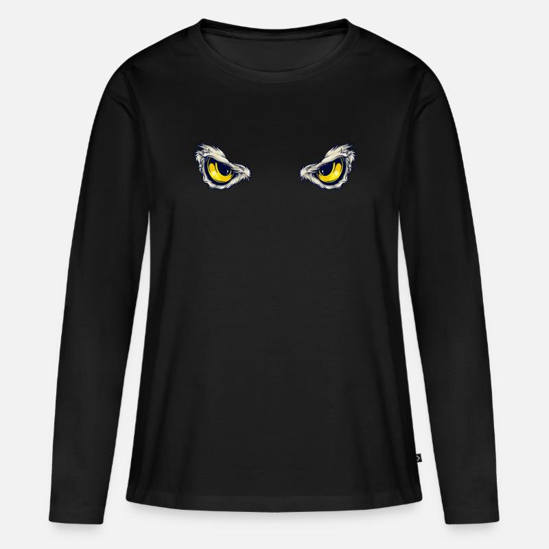 Eagle Eyes Eagle Eyes Bird - Women's Premium Organic Long Sleeve Shirt - black