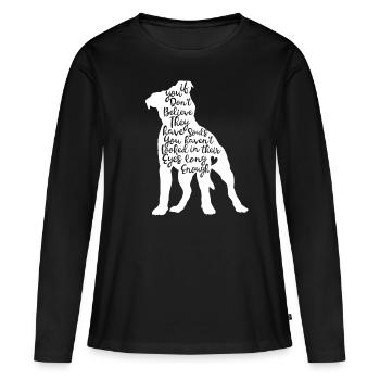 Âme de Pitbull - T-shirt manches longues Premium bio Femme - noir - Devant - Julia (174cm)