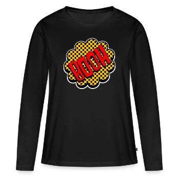 Comic Booh - Frauen Premium Bio Langarmshirt - Schwarz - Vorne - Julia (174cm)