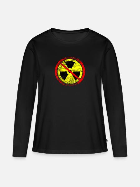 Anti Atomkraft Atomkraftwerke Atommüll Atomenergie - Frauen Premium Bio Langarmshirt - Schwarz