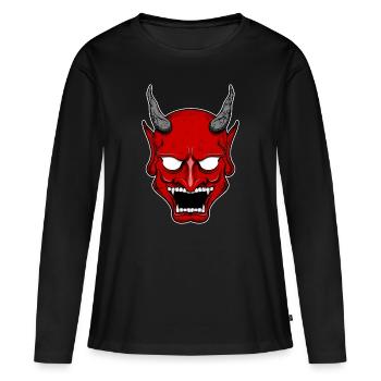 Démon diable diable - T-shirt manches longues Premium bio Femme - noir - Devant - Julia (174cm)