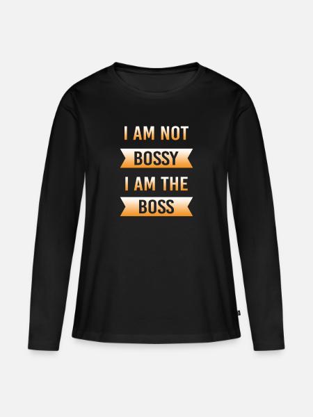 Bossy Boss Chef Chefin Führungskraft Mutter - Premium økologisk langærmet T-shirt til kvinder - sort