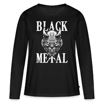 Black Metal Démon - T-shirt manches longues Premium bio Femme - noir - Devant - Julia (174cm)