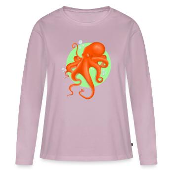 Octopus_shit - Frauen Premium Bio Langarmshirt - Altrosa - Vorne - Julia (174cm)