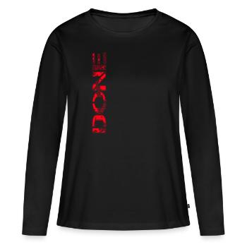 done bright - Women's Premium Organic Long Sleeve Shirt - black - Front - Julia (174cm)