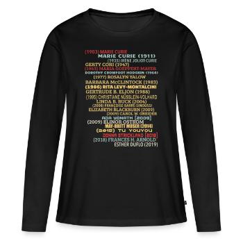 Prix Nobel - T-shirt manches longues Premium bio Femme - noir - Devant - Julia (174cm)