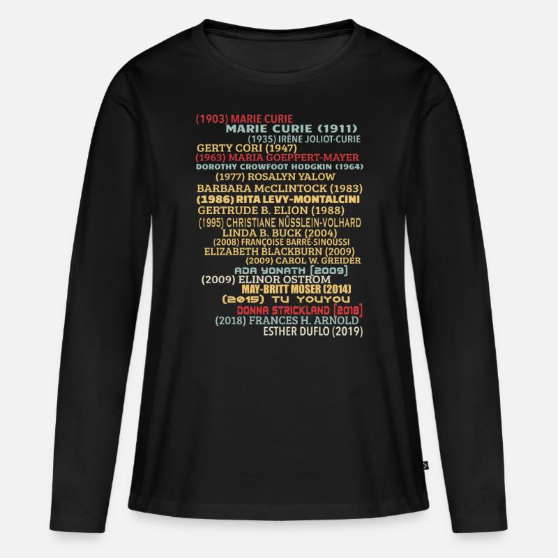 Nobelpreis - Frauen Premium Bio Langarmshirt - Schwarz