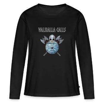 Appels de Valhalla - T-shirt manches longues Premium bio Femme - noir - Devant - Julia (174cm)