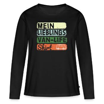 Camping-car Darling Van-Life Camper - T-shirt manches longues Premium bio Femme - noir - Devant - Julia (174cm)