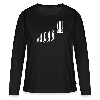 Anneaux de gymnastique Anneaux de gymnastique Evolution - T-shirt manches longues Premium bio Femme - noir - Devant - Julia (174cm)