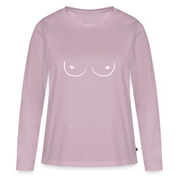 Breasts nipple piercing - Women's Premium Organic Long Sleeve Shirt - dusky pink - Front - Julia (174cm)