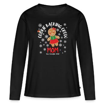 Cookie Baking Team Geschenkidee Weihnachten - Frauen Premium Bio Langarmshirt - Schwarz - Vorne - Julia (174cm)