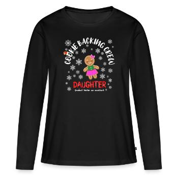 Cookie Baking Team Geschenkidee Weihnachten - Frauen Premium Bio Langarmshirt - Schwarz - Vorne - Julia (174cm)