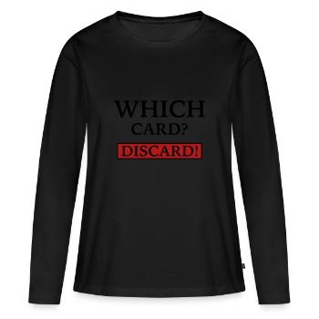 Spieler DISCARD - Frauen Premium Bio Langarmshirt - Schwarz - Vorne - Julia (174cm)