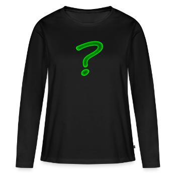 question mark bright - Women's Premium Organic Long Sleeve Shirt - black - Front - Julia (174cm)