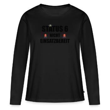 Polizist Status 6 Lustiges Geschenk - Frauen Premium Bio Langarmshirt - Schwarz - Vorne - Julia (174cm)