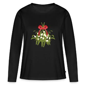 GUI de Noël - T-shirt manches longues Premium bio Femme - noir - Devant - Julia (174cm)